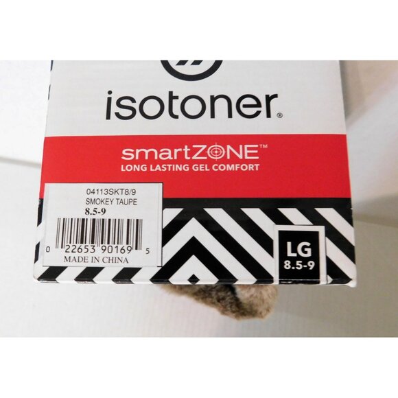 Isotoner SmartZone Slippers Womens Lg 8.5-9 Taupe Comfort Microsuede - Picture 11 of 14